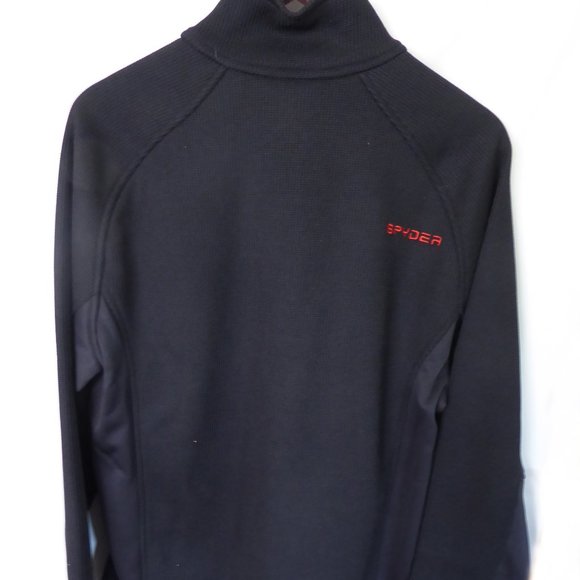 SPYDER BRAND LONG SLEEVE MENS BLACK ¾ ZIPPER LONG SLEEVE JACKET (NEW WITH TAGS) - Picture 2 of 13